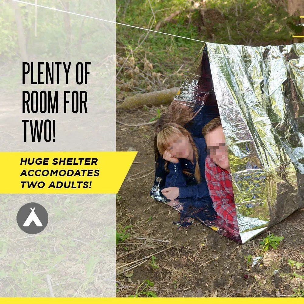Two Person With Doors Reflects Heat Reflective Survival /& Emergency Tent