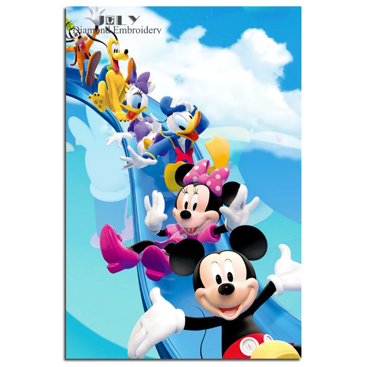 Diy Diamond Painting Cartoon Drawing Mickey Mouse And Donald Duck