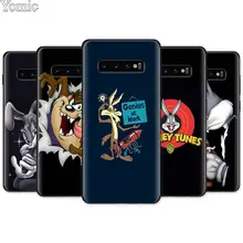 Черный силиконовый чехол Bugs Bunny Looney ttes для samsung Galaxy S10e S10 S8 S9 Plus S7 Note 8 9 A40 A50 A70, мягкий чехол