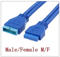 Placa base USB 0,5 de 20 pines macho a hembra, 3,0 m, conector macho a macho, 50cm, 0,5 M