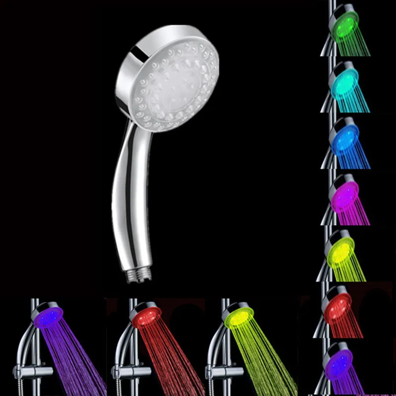 

2018 Hot Sale Intelligent Bath Colorful Led Shower Head Color-changing Led Bath Shower Faucet Color Water Rain Shower