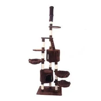 

101 inch Cat Climbing Frame Cat Scratching Post Tree Scratcher Pole Furniture Gym House Toy Cat Jumping Platform Kitten Tree Toy