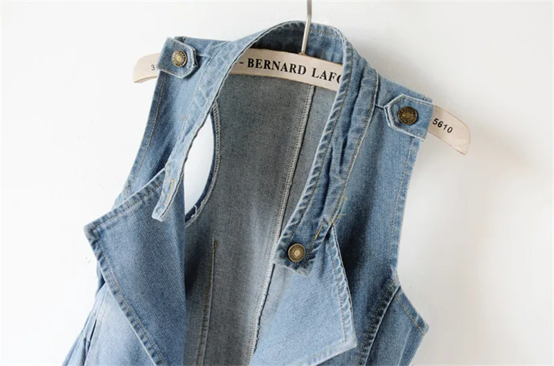 Plus Size 3XL Women Sleeveless Slim Denim Vest Jacket Cowboy Vest Outwear Fashion BF Style Thin Coats Blue Jeans Streetwear Vest