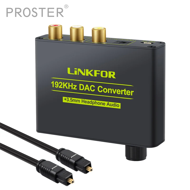 

Proster For Digital to Analog Audio Converter With Volume Adjustment 5.1CH SPDIF Coaxial RCA Support DTS AC3 For PS4 AMP