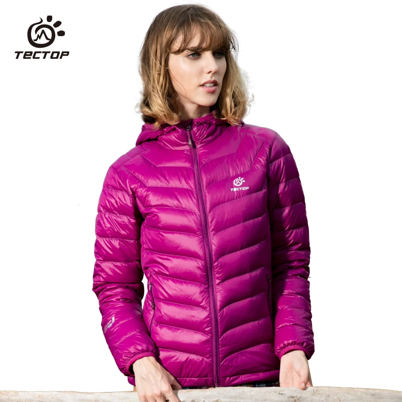 Light Sports Jacket Women Tactical Slim Fit Ultra Light Down Jacket Winter Sports Jacket Ultralight Outdoormen Camping Coat - Цвет: w purple