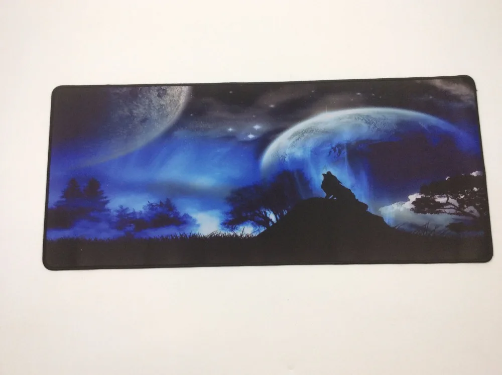  Mairuige Wolf Moon Big Gamer Mouse Pad 700X300mm Speed Gaming Mouse Pad Locking Edge Laptop Mats fo