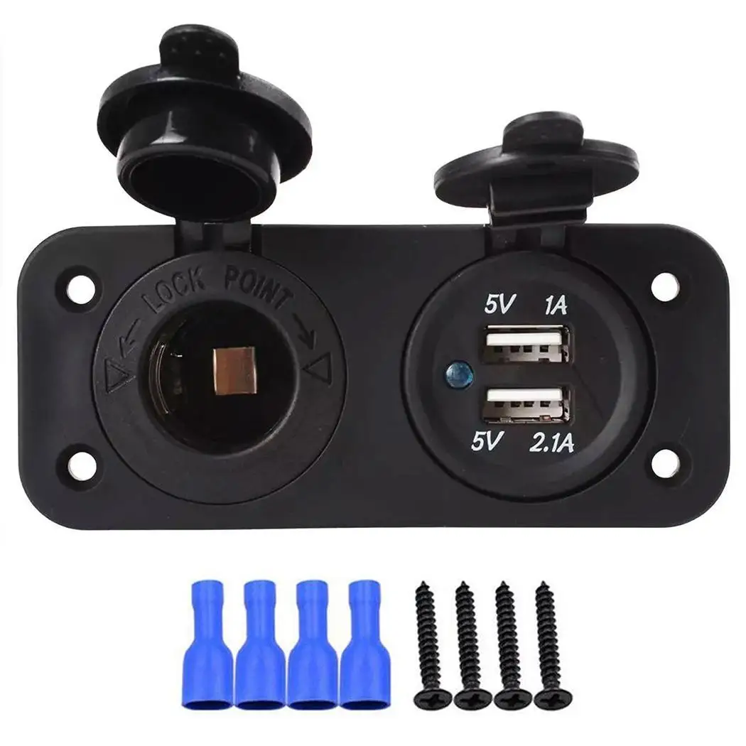 

Car Cigarette Lighter Socket Splitter USB 12-24V Power Adapter Mobile Phone Charger for iPhone Samsung Xiaomi Huawei Car-Charger