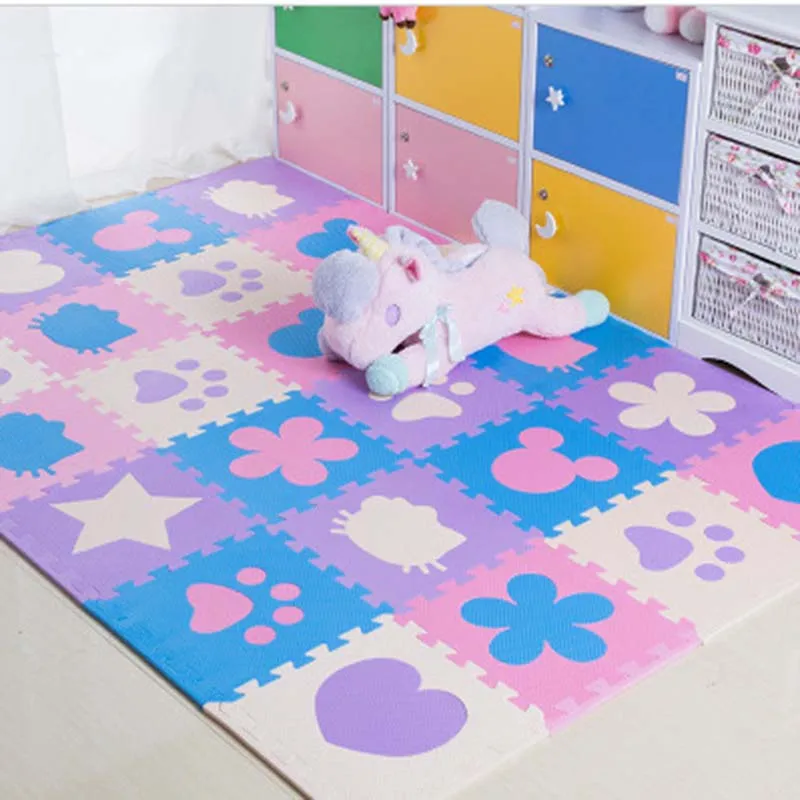 Cartoon Colorful Children's Carpet Thickened Floor Mat Mattress Kids Carpet Foam Puzzle Mat Living Room Bedroom Funny ids Pad