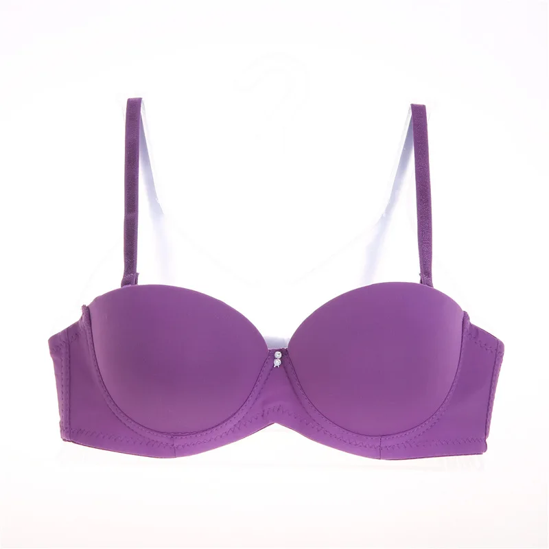Half cup Thick Paded Push Up Bra Seamless Underwear for small breast student girl wedding dress bra support chest women bra 5