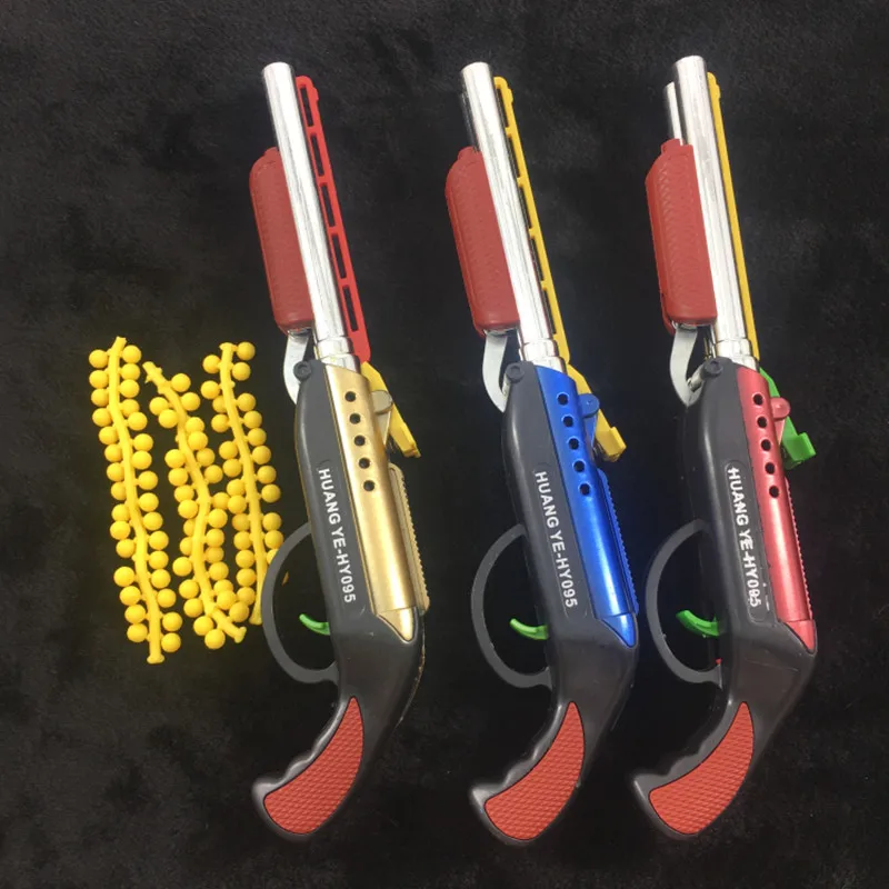 Mini Plastic Toy Gun Single Shot Soft Bullets and Water Bombs Can Be