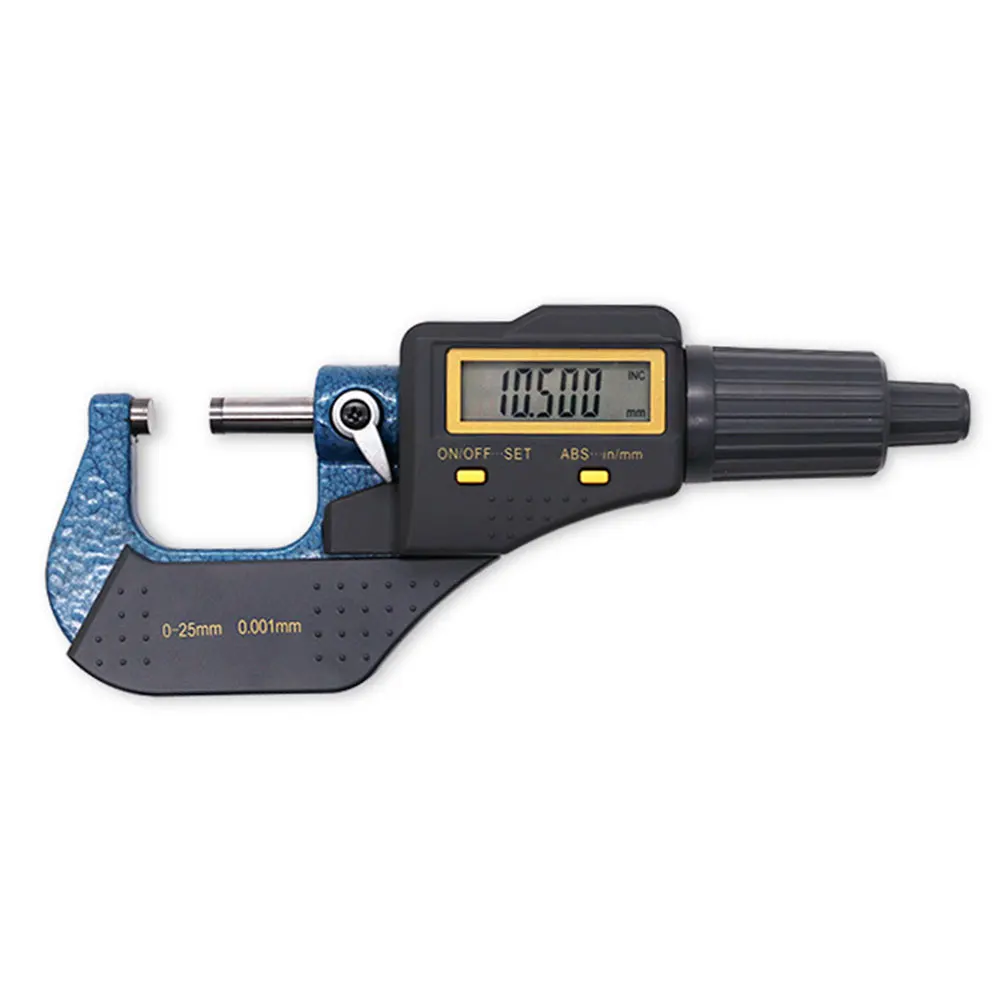

Electronic Outside High Spiral Caliper Digital Micrometer 0.001mm Outer Diameter Measure Tools Battery Operated 0-25mm