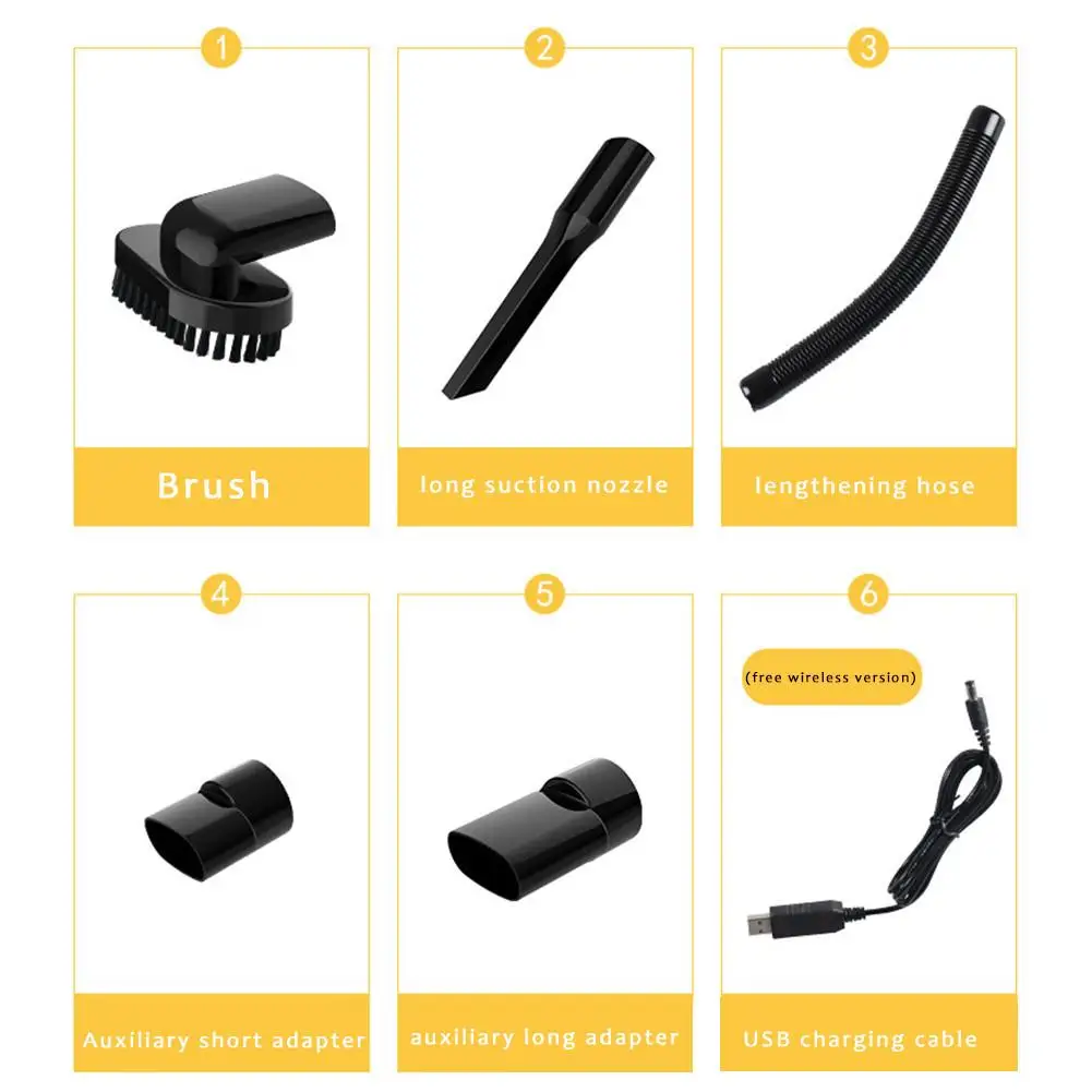 Handheld Vacuum Cleaner 120W High Power USB Cordless Portable Charging Vacuum Cleaner for Home Car
