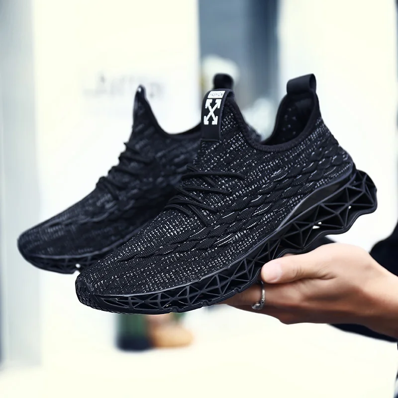 Authentic Running Shoes Men Athletic Sneakers Knitted Fly Blades Ultras Stability Outdoor Boost Trainers Max Size European 44 | Спорт и