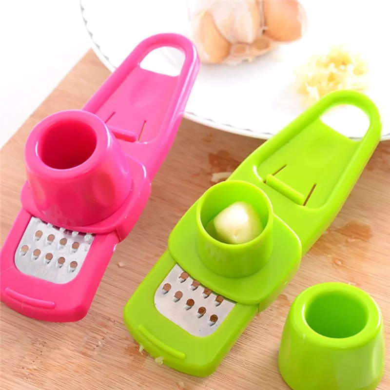 Multifunctional Ginger Garlic Press Grinding Grater Planer Slicer Mini Kitchen Cooking Gadgets Utensils Accessories