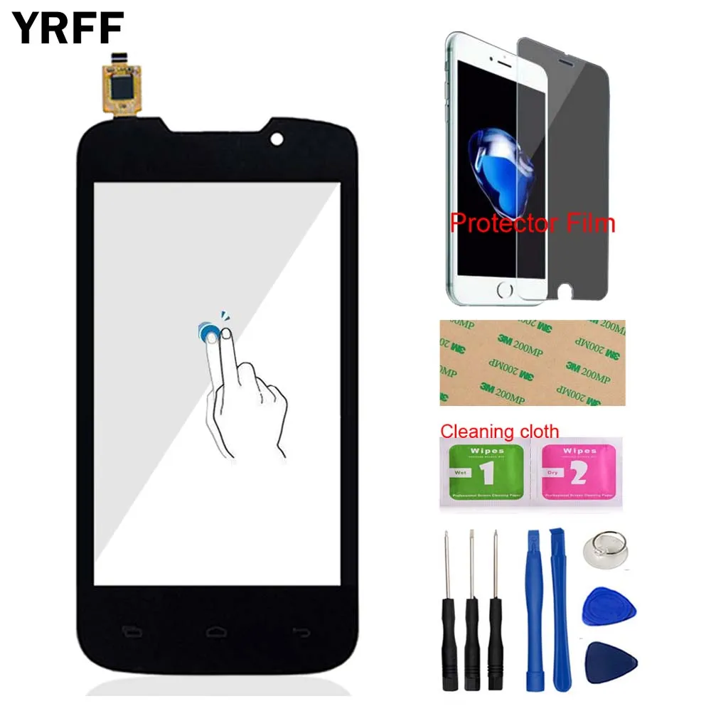 

YRFF 4.0'' Mobile TouchScreen Capactive For Explay Alto Front Touch Screen Digitizer Panel Glass + Free Protector Film Adhesive