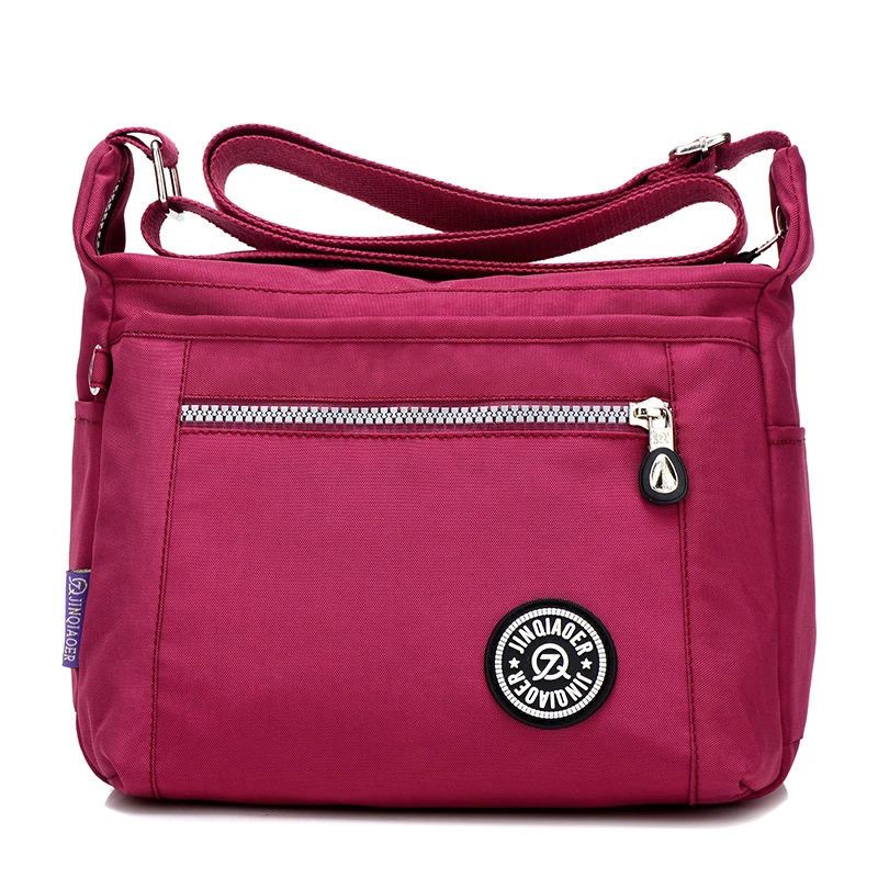 Повседневная Женская водонепроницаемая нейлоновая сумка через плечо, женская сумка через плечо, женские школьные сумки через плечо для девочек-подростков W726 - Цвет: grape purple