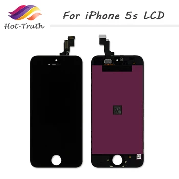 

Hot-Truth Black & White 4 inch 5 PCS For iPhone 5s LCD Display Touch Screen Digitizer Complete Digitizer Assembly Fast Shipping