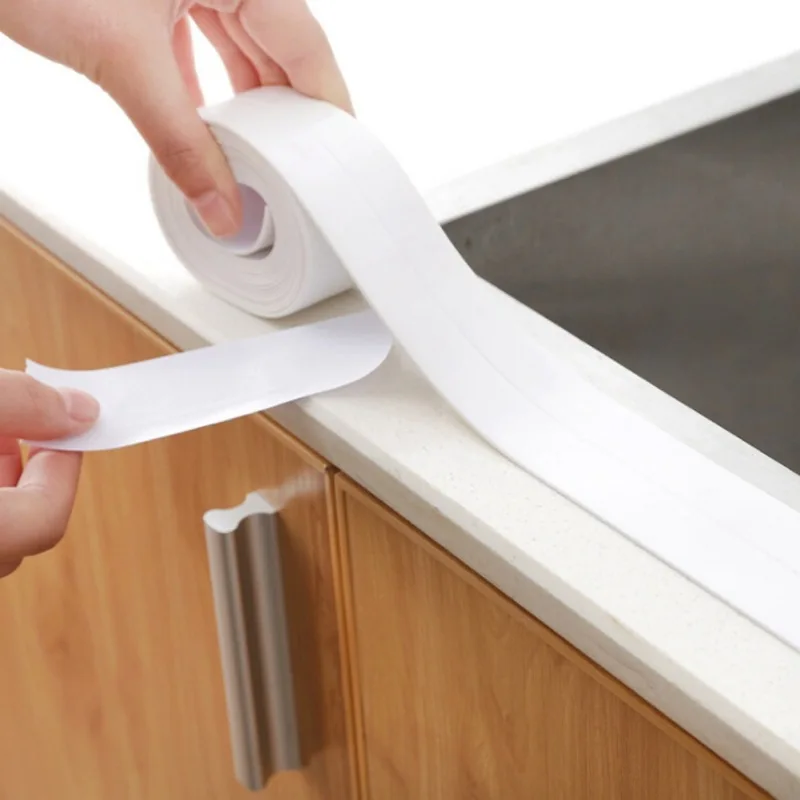 

Pvc Waterproof Mildew Proofing Adhesive Tape Kitchen Bathroom Sink Joint Crevice Sticker Bathroom Corner Line Sticking Strip