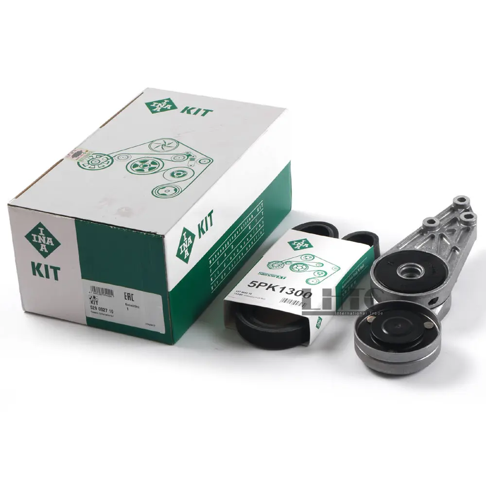 I NA Serpentine Alternator Belt Tensioner Pully Kit Set For V W Passat Audi A4 1.8in Belts