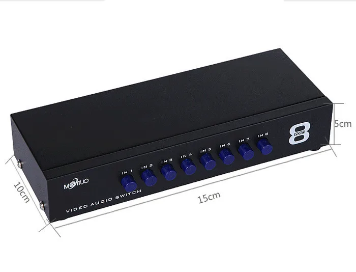 8 портов AV коммутатор Аудио Видео коммутатор 8-in-1-out обмена ручной переключатель коробка MT-831AV