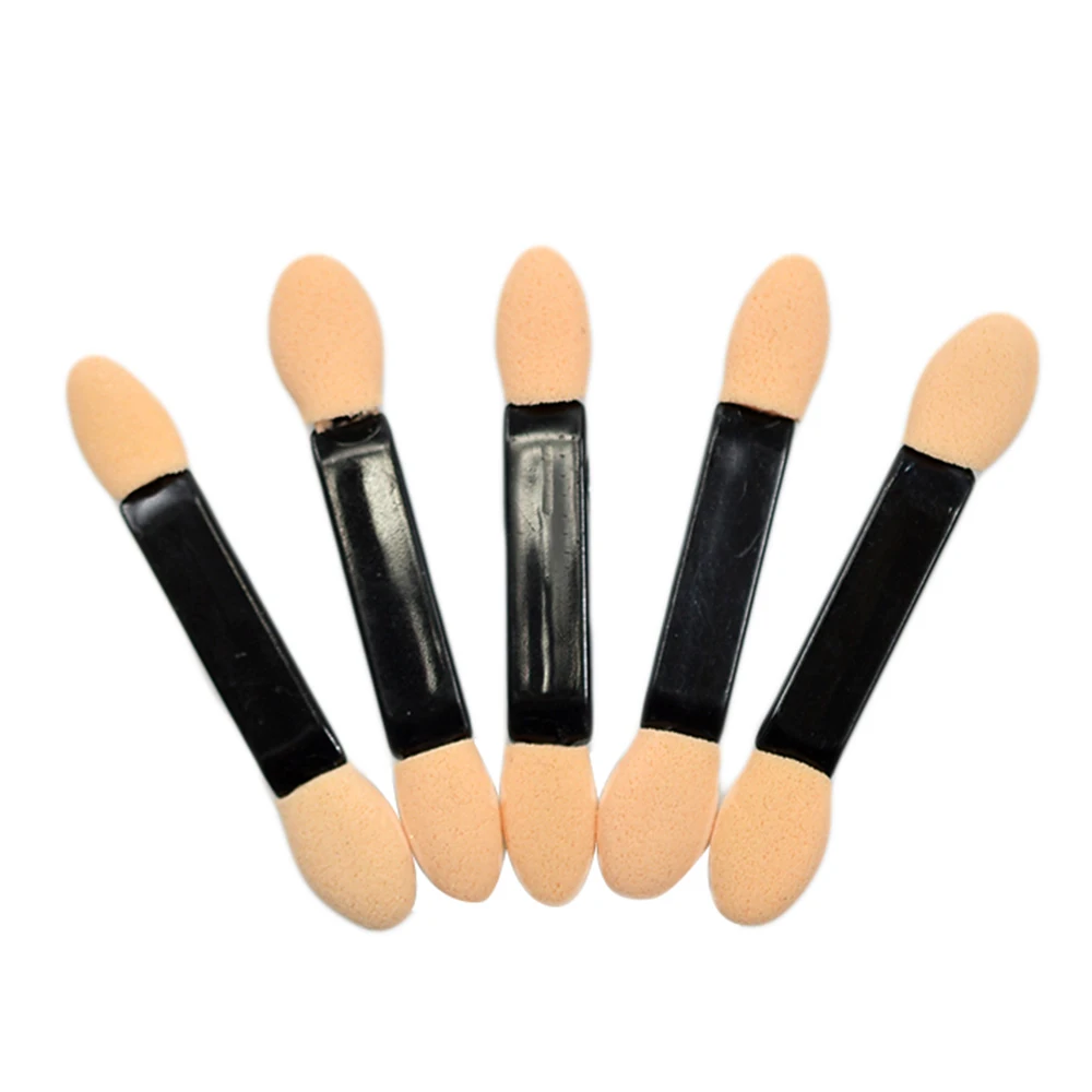 

10pcs/lot Nail Glitter Powder Brush Double end Beauty Makeup Cosmetics Eye Shadow Eyeliner Brush Sponge Applicator Tool SANJ194