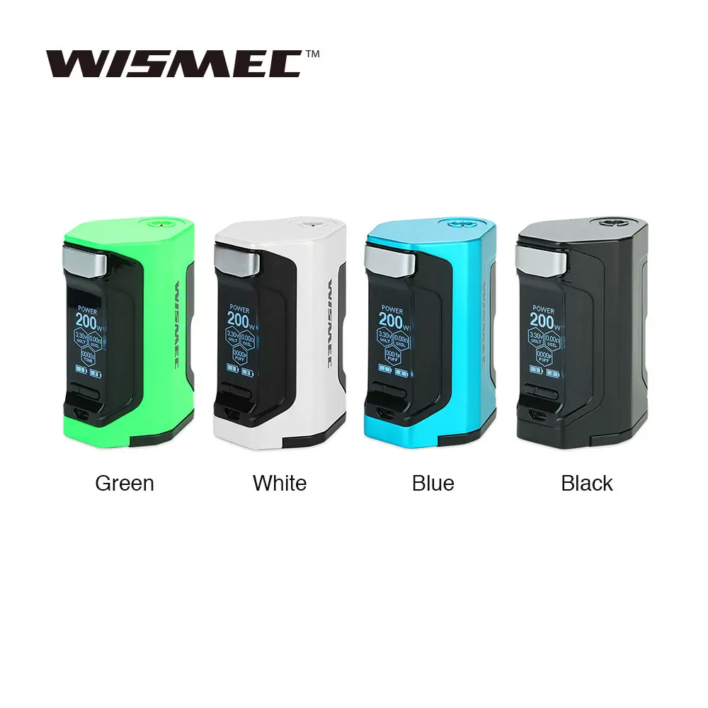 Оригинальный WISMEC Luxotic DF 200 Вт TC бокс мод 7 мл Встроенная многоразовая бутылка и