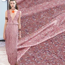 Pearlsilk 160cm Width Pink Human Skeleton Printed Chiffon 100%Polyester Materials Summer Dress DIY clothes fabrics Freeshipping