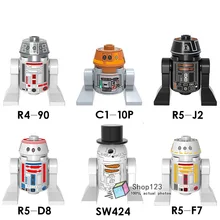 TMGT 100 шт./лот измельчитель C1-10P R5-D4 R5D4 R5-J2 R5-D8 SW424 R5-F7 Робот строительные блоки набор модели игрушки X0149