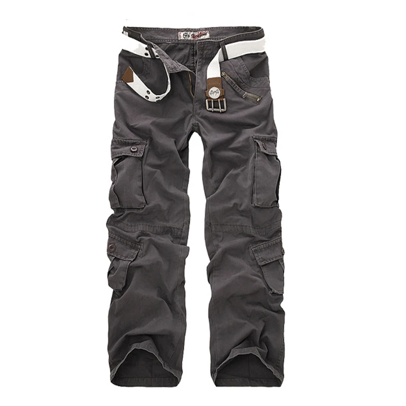 Новинка; мужские походные Мужские штаны в стиле милитари высокого качества; стильные камуфляжные хлопковые длинные брюки с карманами; 7 цветов