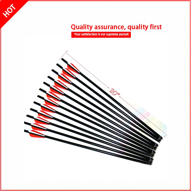 

3/6/10/12/18/24Pcs/48 20"Bolts Carbon Arrows F crossbow Archery shooting Dead Strike Red