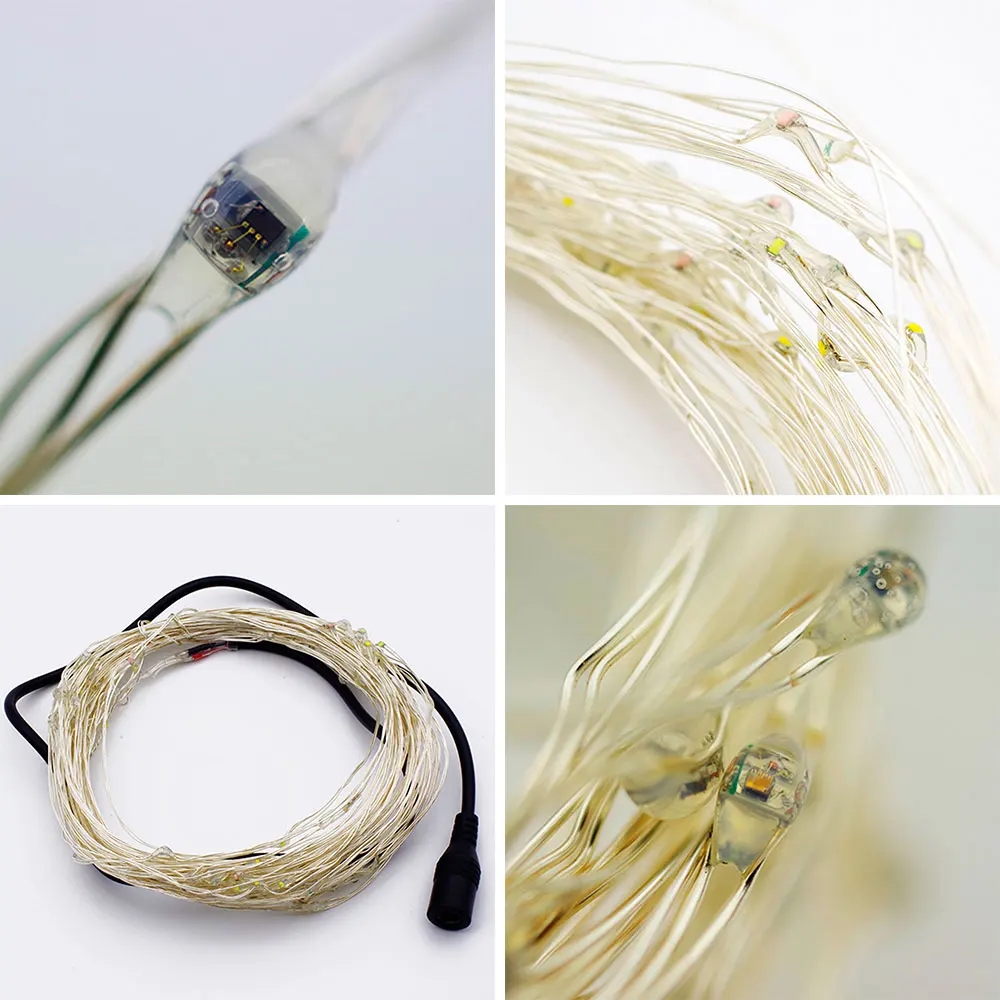 LED garland String Light 2019 New Year Christmas Holiday Lights for Holiday Party Home Decoration DC Plug USB Battery Case