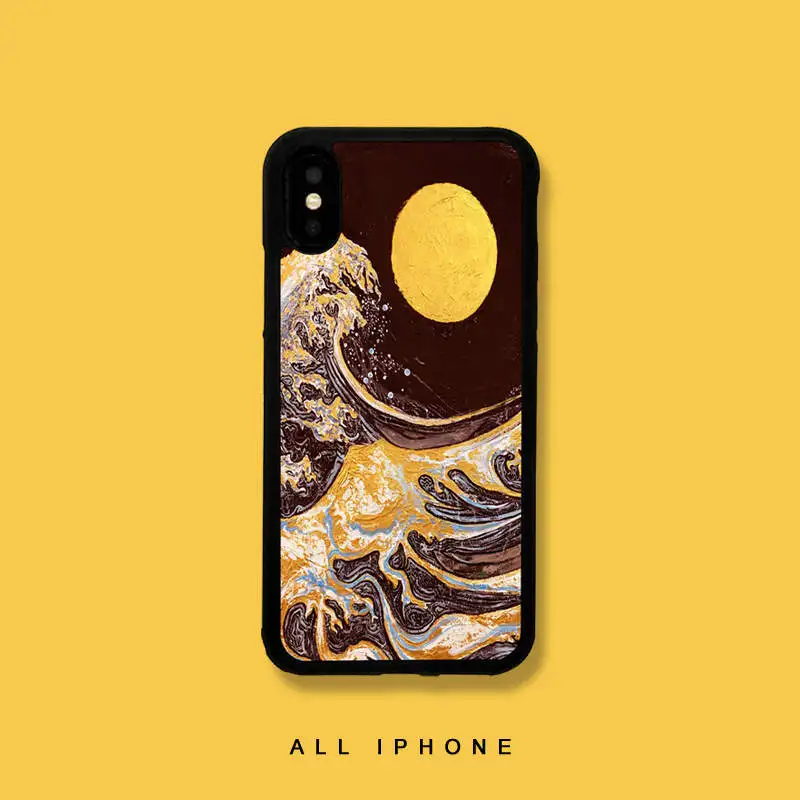 

Personality Surf Moon For Iphone 6 6s 7 8P X Xs Xr Max Surf Moon Silicone Drop Protection Cover