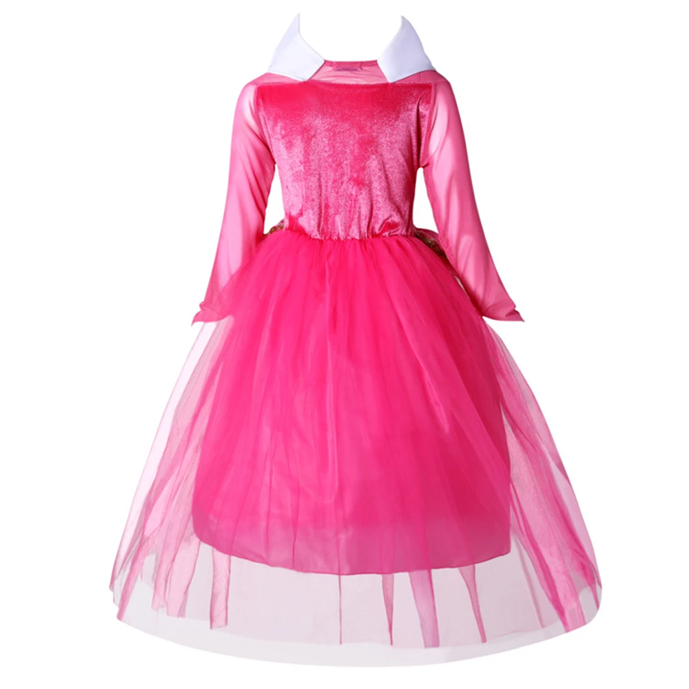 Платье Спящей красавицы для девочек, платье принцессы Авроры платье с длинными рукавами для девочек Детские Вечерние платья на Рождество Fantasia Infantil