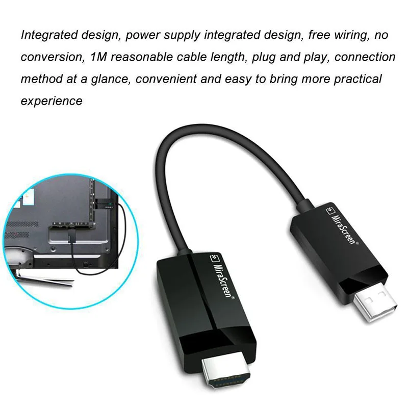 

1080P Smart Wireless Screens Mirroring Cable HDMI WiFi Display Receiver GDeals