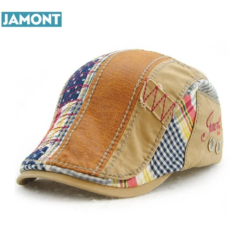 Jamont Мода Берет Hat Casquette Кепки хлопок Шапки для Для мужчин и Для женщин детская Кепки для женщин Защита от Солнца шляпа Gorras planas без каблука кепки s