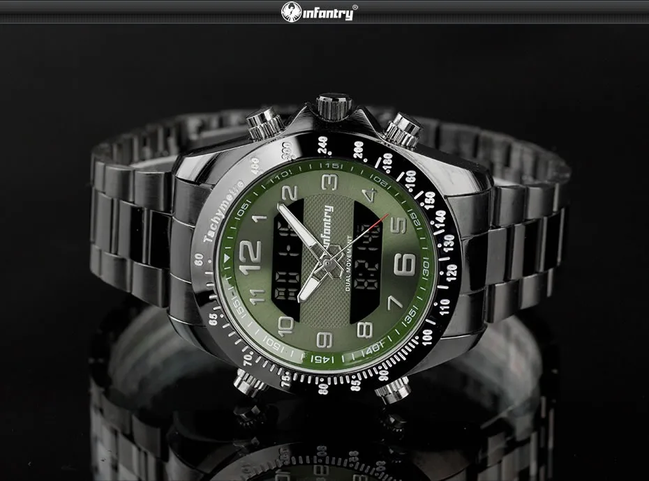 Пехота военные часы Для мужчин светодиодный цифровой кварцевые наручные часы Для мужчин s часы лучший бренд класса люкс Тактический Армия черные Relogio Masculino