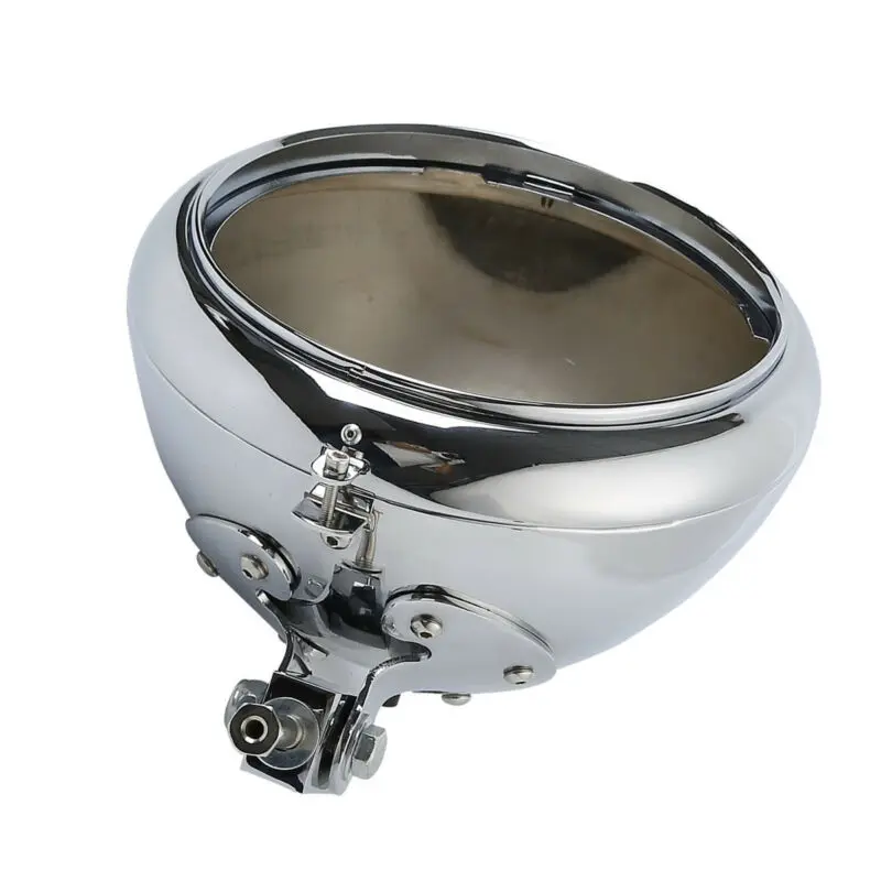

Motorcycle Chrome 7" Headlight Shell Housing Block Mount For Harley Heritage Softail FLSTF FXST Fatboy 1986-2011