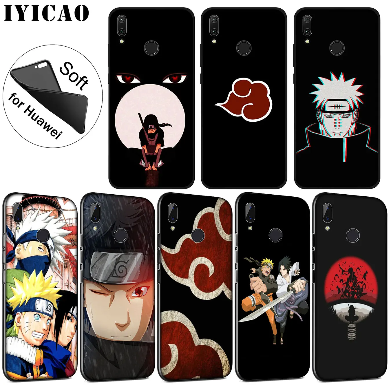 IYICAO наруто vs sasuke Мягкий силиконовый чехол для телефона Huawei P30 P20 Pro P10 P9 P8 Lite Mini 2017 2016