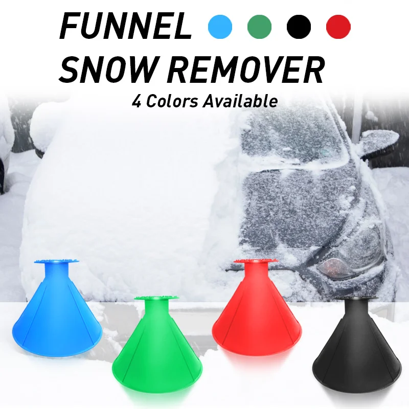 Big Size Ice Scraper Window glass cleaning tool scraper Outdoor Funnel Windshield Magic home Snow Remover Car Tool Cone Shaped | Автомобили