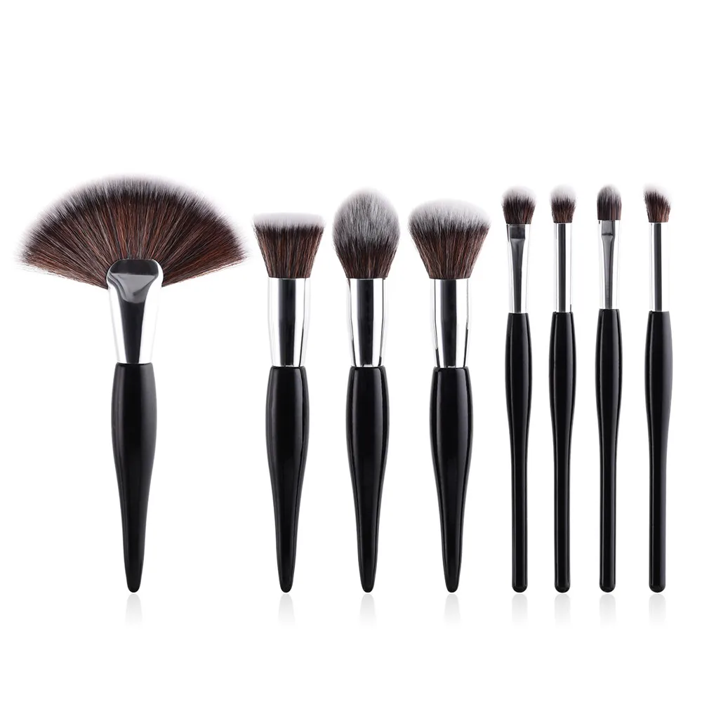

8Pcs Pro Makeup Brushes Set Foundation Powder Eyeshadow Eyeliner Lip Brush Tool Makeup Brushes set Professional with case 8W5