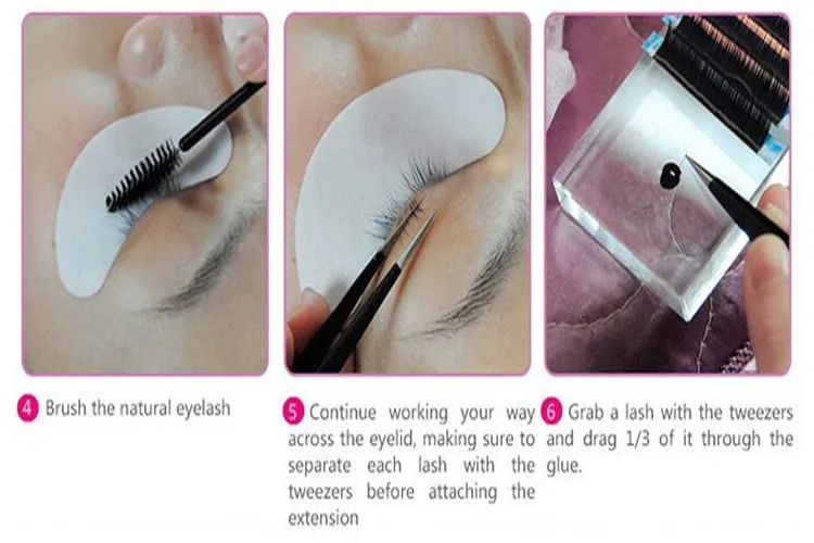 Harga 3 Pcs 0.10mm C curl ekstensi bulu mata 100% bulu mata Alami bulu mata palsu 3d W Berbentuk dengan pengiriman gratis