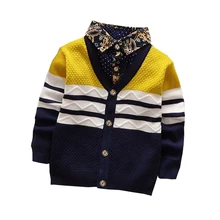 Bibicola Мальчики свитера Детские Демисезонный вязаный кардиган, свитера, детская одежда, детские топы, куртки для активного отдыха и развлечений вязаная верхняя одежда