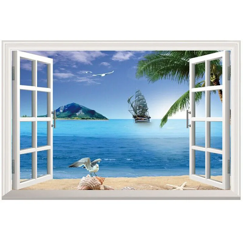 

Dpsprue 5D Diy Full Square Round Stone Diamond Painting Embroidery Daimond Mosaic Window Sea Rhinestone Cross Stitch Gift