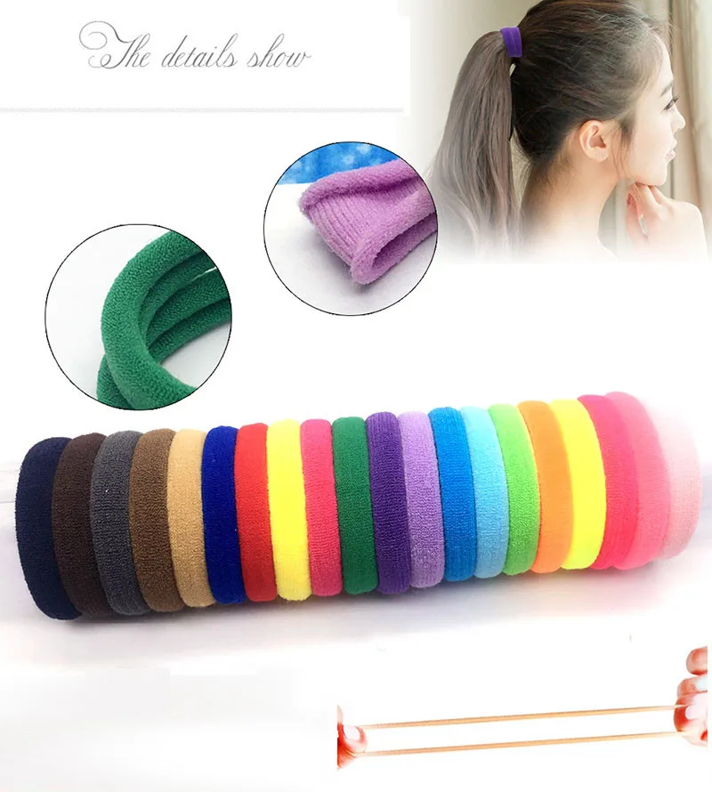 Lots 50Pcs Women Girl Hair Band Ties Elastic Rope Ring Hairband