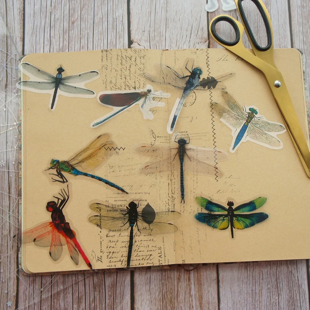 28pcs Insect Theme Dragonflies In Summer Style PVC Sticker Scrapbooking DIY Gift Packing Label Decoration Tag cartoon stickers decorative stickers self adhesive stickers custom stickers stationery stickers anime stickers paper stickers adhesive stickers decorative labels stickers animal stickers