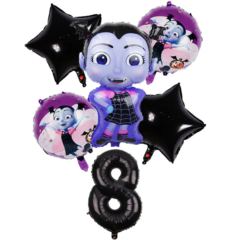 12 и 6 шт./партия, Vampirina, Набор цифр, вечерние шары на день рождения, декор из гелиевой фольги, вечерние воздушные шары на Хэллоуин, детские игрушки, Globos - Цвет: 8