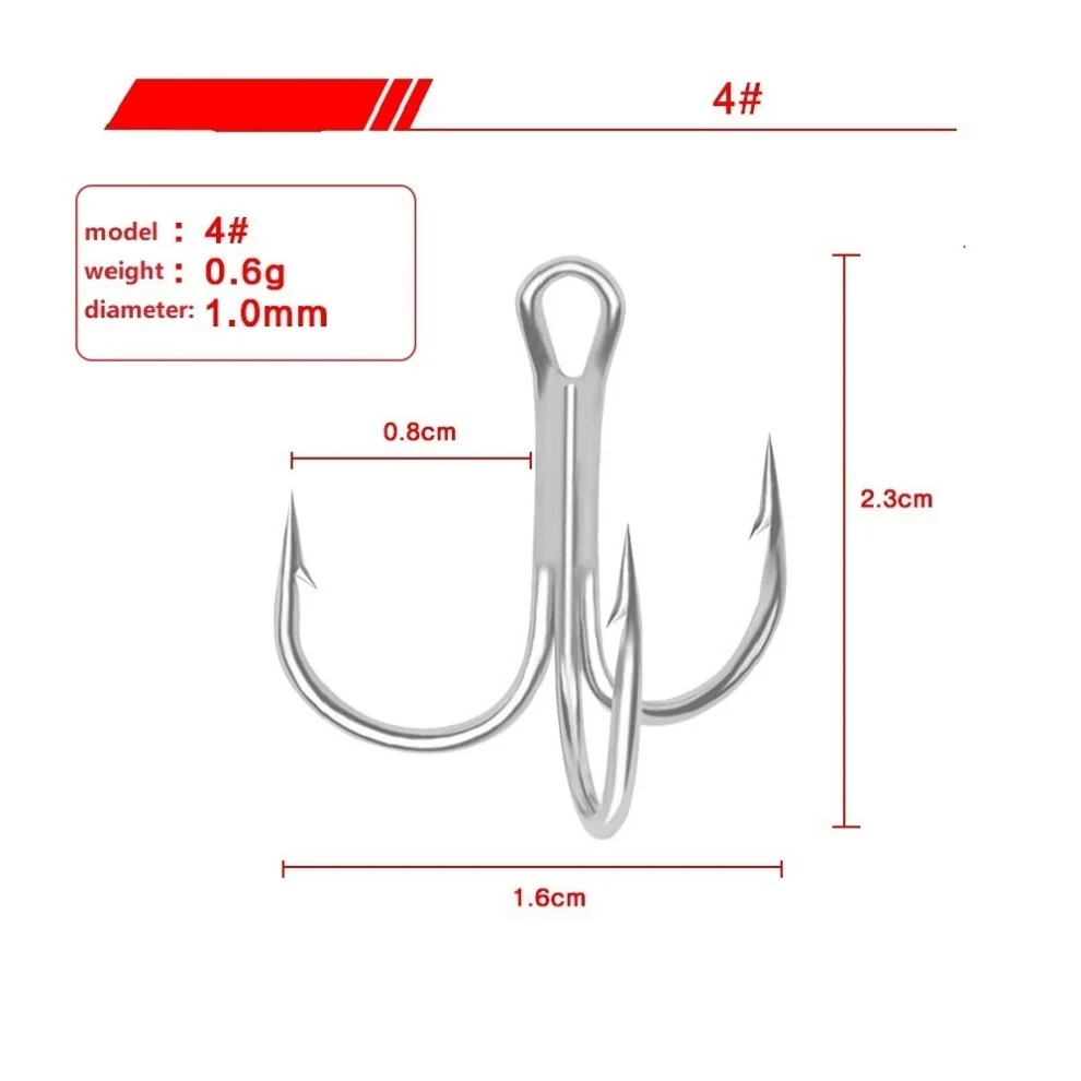 5 шт./лот колючий белый никель три якорных крючка девять спецификаций рыболовный крючок Высокоуглеродистая сталь тройные опрокинутые крючки