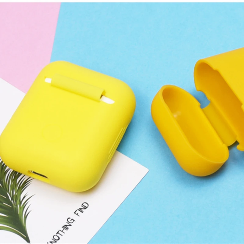 Silicone Wireless Bluetooth Earphones Case For Airpods Apple i10 i12 TWS Earbud Earphone accessories Protective Cover