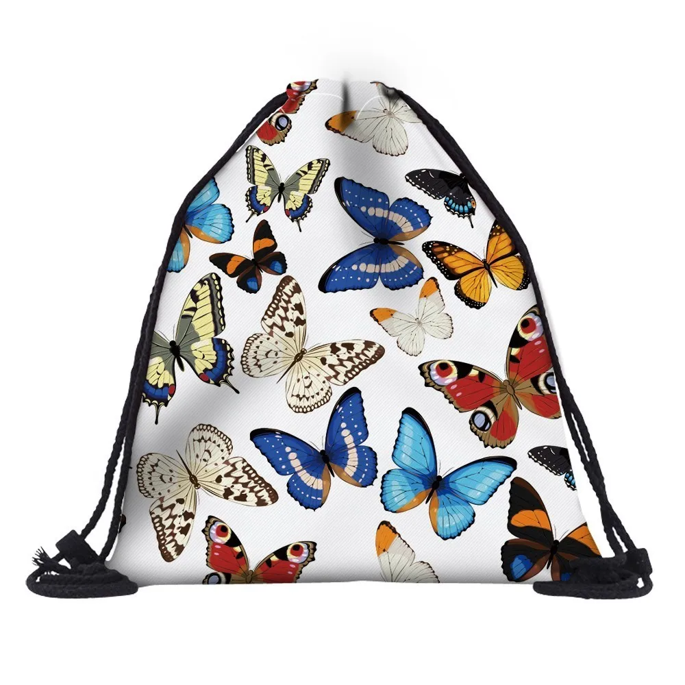 Deanfun рюкзак на шнурке с 3D-принтом бабочки, сумка на шнурке для путешествий, мужские рюкзаки, сумки 60023 - Цвет: 60023