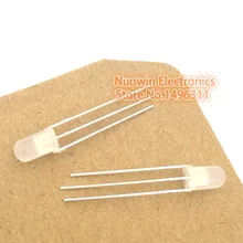 100 шт светодиодный 5 мм круглый рассеянный красный и зеленый два цвета общий анодный светодиод светоизлучающий диод